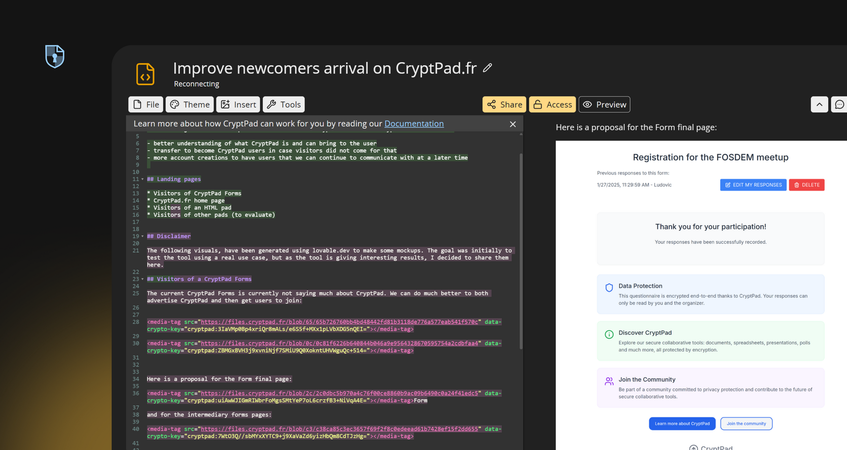 Web content creation illustration
